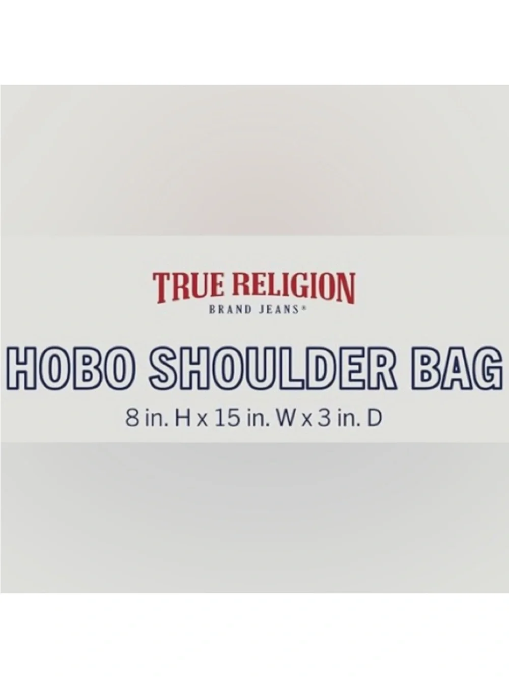 NWT True Religion Utility Hobo Denim Bag w/ Shoulder Crossbody Strap HorseShoe